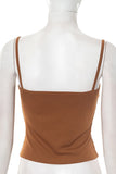 Ribbed Cami with Beaded Straps