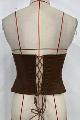 Lace-Up Corset Tank Top