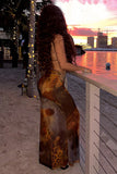 Cutout Animal Print Sundress