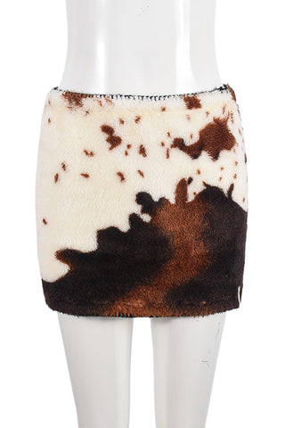Animal Print Mini Skirt