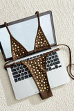 Studded Triangle Bikini Set