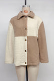 Cozy Patchwork Buttoned Jacket