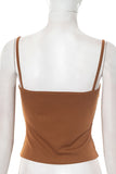 Beaded Strap Ribbed Tank Top