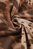 Elegant Animal Print Midi Skirt