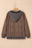 Stylish Zip-Up Leopard Hoodie