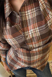 Plaid Tie-Waist Shirt