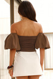 Off-Shoulder Puff Sleeve Top