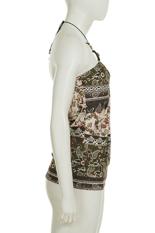Boho Chic Halter Neck Tank Top