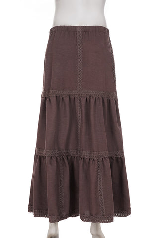 Tiered Lace Maxi Skirt