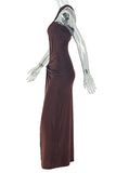 Asymmetric Draped Evening Dress