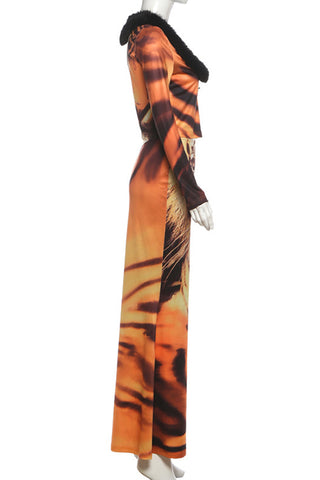 Statement Tiger Print Skirt Set