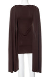 Draped Cape Casual Dress