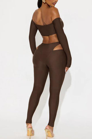 Stylish Off-Shoulder Pants Set