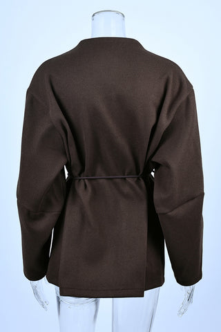 Belted Shell-Inspired Coat