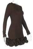 Ruffle-Hem Casual Dress