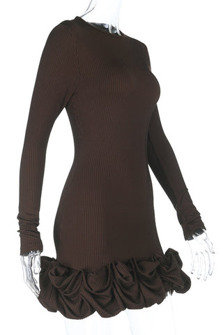 Ruffle-Hem Casual Dress