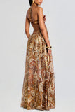 Strapless Paisley Maxi Dress