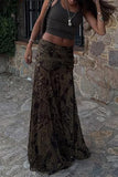 Elegant Paisley Maxi Skirt