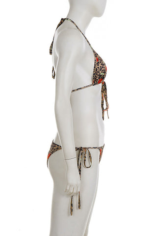 Trendy Tie-Front Bikini Set