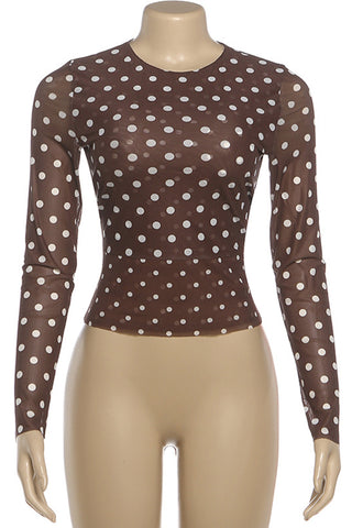 Polka Dot Long Sleeve Top
