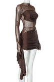 Elegant Mesh Evening Dress
