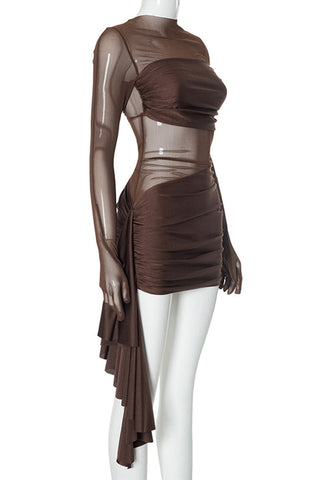 Elegant Mesh Evening Dress