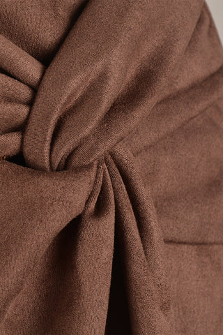 Asymmetric Ruched Wrap Skirt