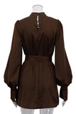 Long Sleeve Belted Mini Dress