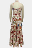 Strapless Geometric Vacation Dress
