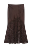 Elegant Lace-Trim Skirt
