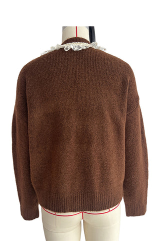 Open-Front Cardigan with Delicate Details