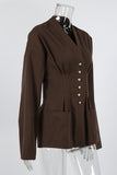 Tailored Button-Front Blazer