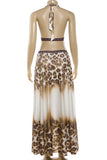 Halter-Neck Flowy Maxi Dress