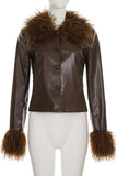 Fur Collar Leather Jacket