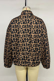 Leopard Print Button Jacket