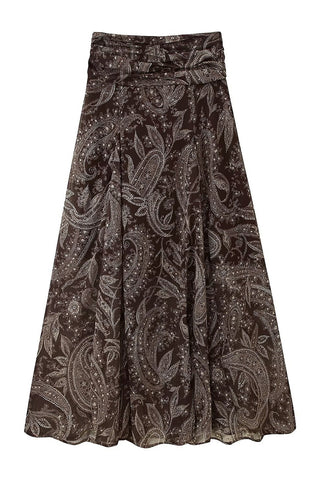Paisley Print Maxi Skirt