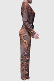 Stylish Two-Piece Animal Print Set