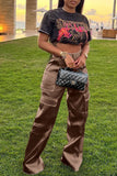 Graphic Tee with Casual Utility Pants