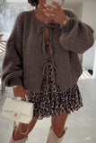 Tie-Front Oversized Cardigan