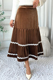 Tiered Skirt With Contrast Trim