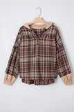 Plaid V-Neck Sweatshirt