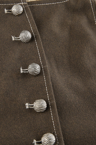 Lace-Trimmed Button-Front Vest