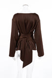 Chic Bell Sleeve Wrap Blouse
