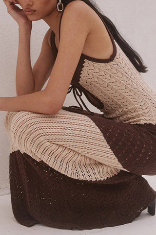 Striped Knit Cover-Up Dress