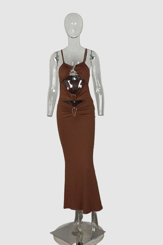 Cutout Sundress with Decorative Rings