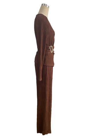 Wrap Top Matching Pant Set