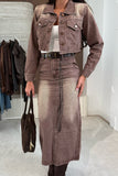 Chic Denim Skirt and Jacket Set