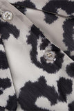 Belted Leopard Print Casual Dress