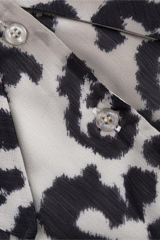 Belted Leopard Print Casual Dress