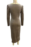 Elegant Draped Casual Dress